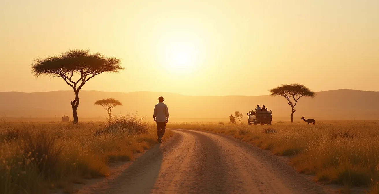 Verschiedene Kinder mit unterschiedlichen Bedürfnissen bei angepassten Safari-Aktivitäten