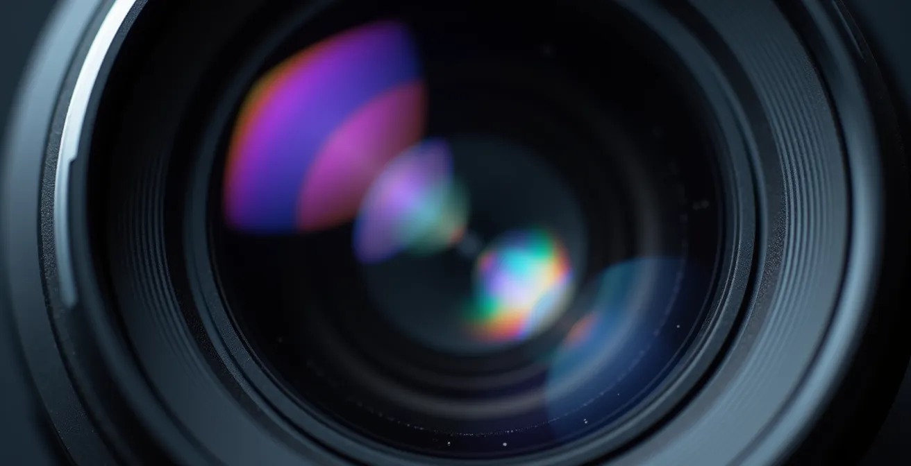 Makroaufnahme von professionellen Kameraobjektiven für Safari-Fotografie