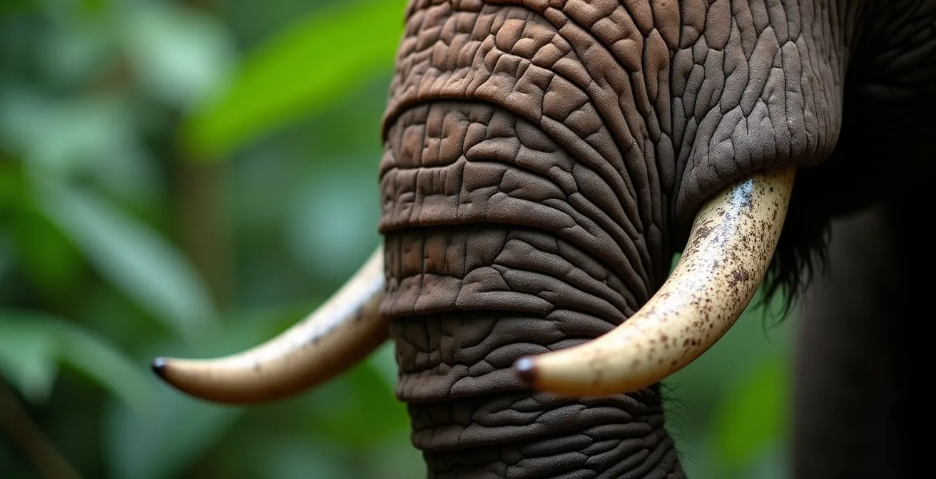 Waldelefanten durchqueren eine Lichtung im gabunischen Regenwald