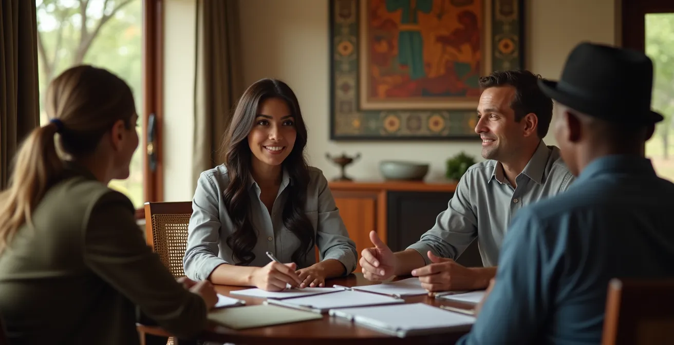 Auditor bei der Überprüfung von Arbeitsbedingungen in einer afrikanischen Safari-Lodge