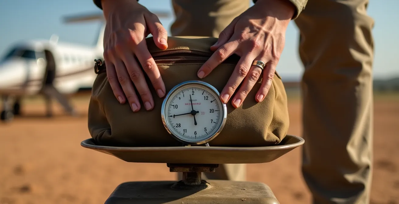 Gepäckkontrolle am Safari-Flughafen